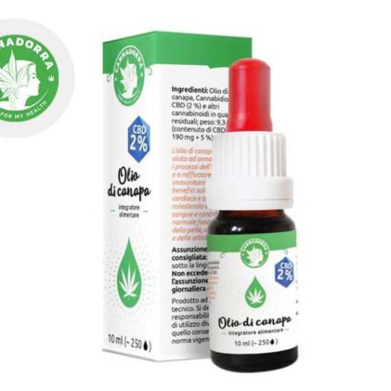 Olio CBD 2% bio (Cristalli) - Cannadorra
