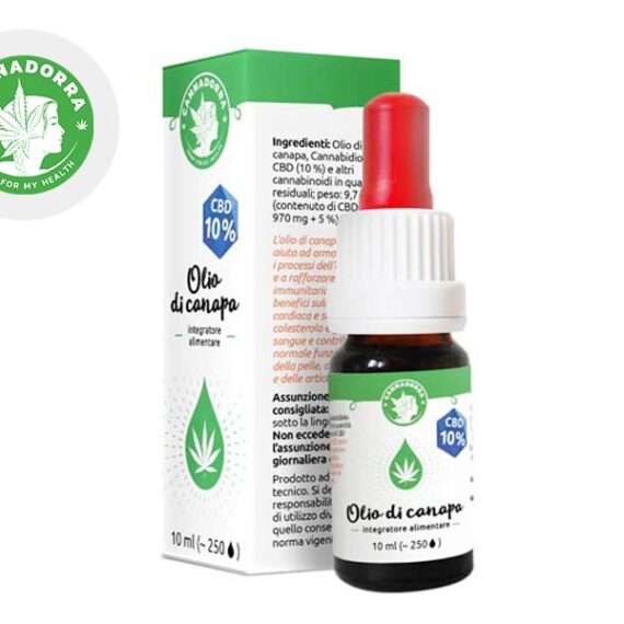 Olio CBD 10% bio (Cristalli) - Cannadorra
