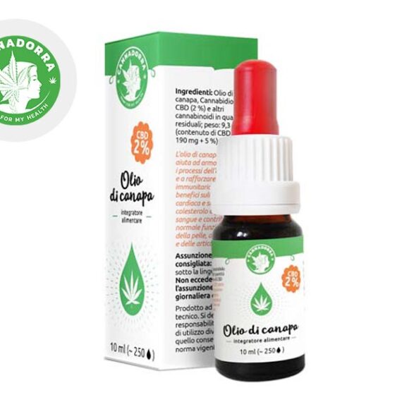 Olio CBD 2% bio (Cristalli) - Cannadorra