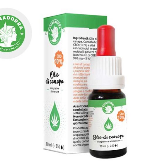 Olio CBD 10% bio (Cristalli) - Cannadorra